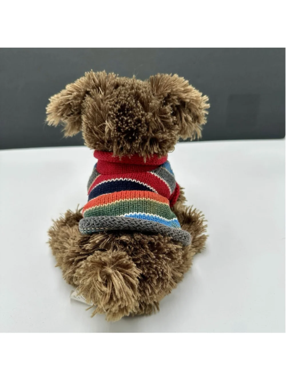 The Children's Place Brown Puppy Dog Wearing Sweater Beanbag 7“ Plush 3+
